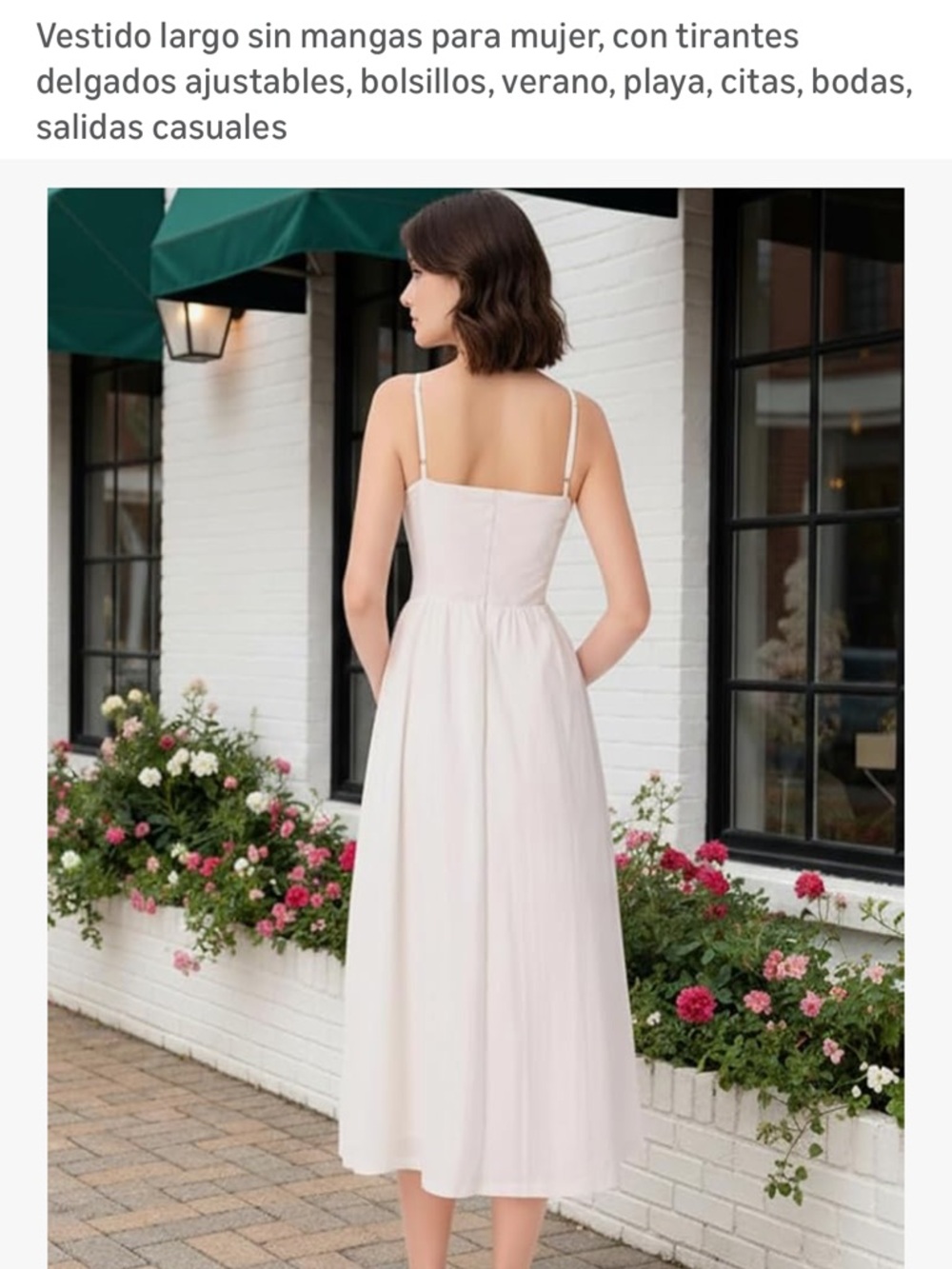 Adjustable-Strap Midi Dress in white !!!